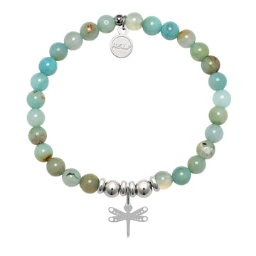 HELP Collection: Dragonfly Charm with Multi-Amazonite Charity Bracelet